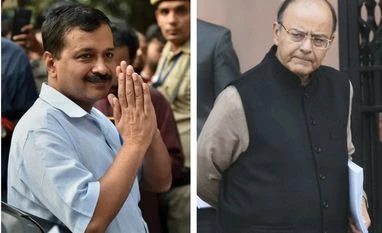 Kejriwal put on trial in Jaitley defamation case Delhi Chief Minister Arvind Kejriwal and Union Finance Minister Arun Jaitley. Photo: PTI