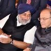SAD President Sukhbir Singh Badal with Finance Minister Arun Jaitley. Photo: PTI