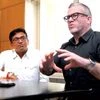 Matt Eastwood (right) and Senthil Kumar (left) discuss how technology enables creativity in the  work that J Walter Thompson does out of India.