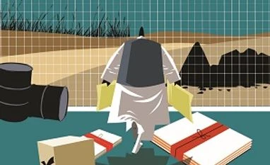 <b>Shyam Saran:</b> Budget disappoints on ecological sustainability Illustration by Binay Sinha