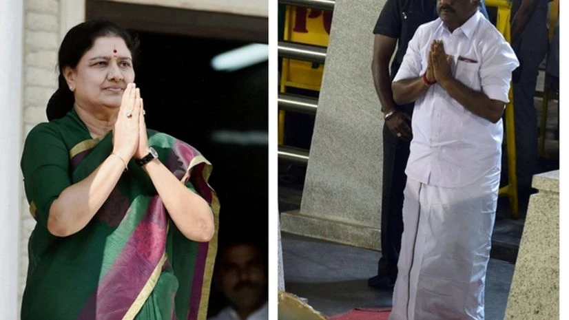AIADMK interim general secretary VK Sasikala and party leader O Panneerselvam. Photo: PTI AIADMK interim general secretary VK Sasikala and party leader O Panneerselvam. Photo: PTI