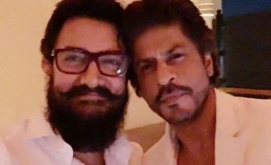 Shah Rukh, Aamir click first picture together in 25 years Shahrukh Khan, Aamir Khan