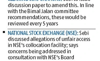 Sebi plans to overhaul stock exchange norms Graph