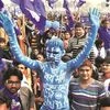 A BSP supporter at Mayawati's election rally in Agra in the first week of February. Photo: PTI