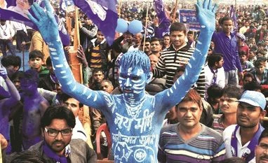 UP assembly polls: 168 crorepatis, 117 with criminal cases in phase 5 A BSP supporter at Mayawati's election rally in Agra in the first week of February. Photo: PTI