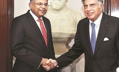 At Tata Sons, Chandrasekaran to focus on shareholder value Chandra takes charge: New Tata Sons Chairman N Chandrasekaran with Ratan Tata at Bombay House. The latter quit the board on Tuesday.