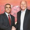 Bharti Enterprises Chairman Sunil Bharti Mittal with Telenor Group CEO Sigve Brekke in  New Delhi on Thursday  Photo: PTI