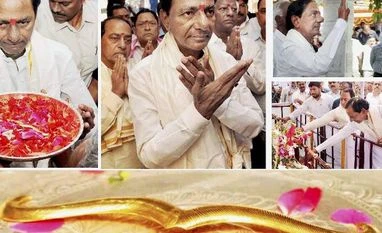 After Tirupati, KCR offers 'gold moustache' to Kuravi temple KCR, Telangana, Moustache, Gold