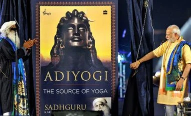 PM Modi unveils 112-foot tall bust of Adiyogi Shiva in Coimbatore Narendra Modi, Sadhguru Jaggi