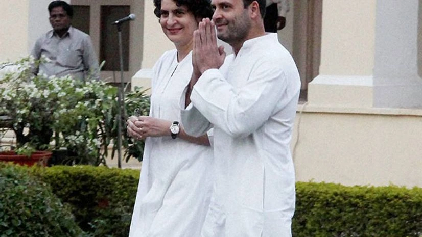 Congress Vice President Rahul Gandhi with his sister Priyanka Gandhi Vadra. Photo: PTI Congress Vice President Rahul Gandhi with his sister Priyanka Gandhi Vadra. Photo: PTI