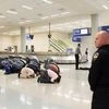 Muslims,People,protest,travel ban,Donald Trump,Dallas/Fort Worth International Airport