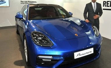 Porsche Panamera Turbo launched in India; price starts at Rs 1.93 crore Pavan Shetty, Director of Porsche India at the New Porsche Panamera launched in India, Press Conference in Mumbai on 22nd, 2017 PHOTO - SURYAKANT NIWATE