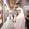 Visitors at Art Dubai 2017