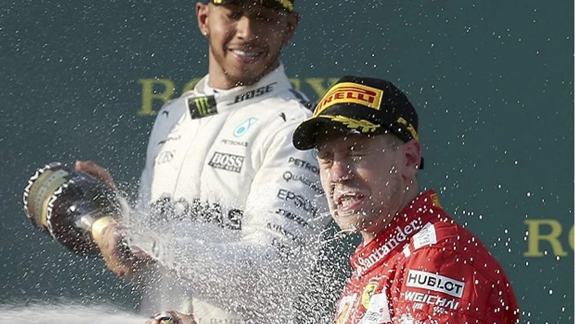Ferrari, Sebastian Vettel, Mercedes, Lewis Hamilton, Formula One, Grand Prix, Melbourne, Australia Ferrari, Sebastian Vettel, Mercedes, Lewis Hamilton, Formula One, Grand Prix, Melbourne, Australia