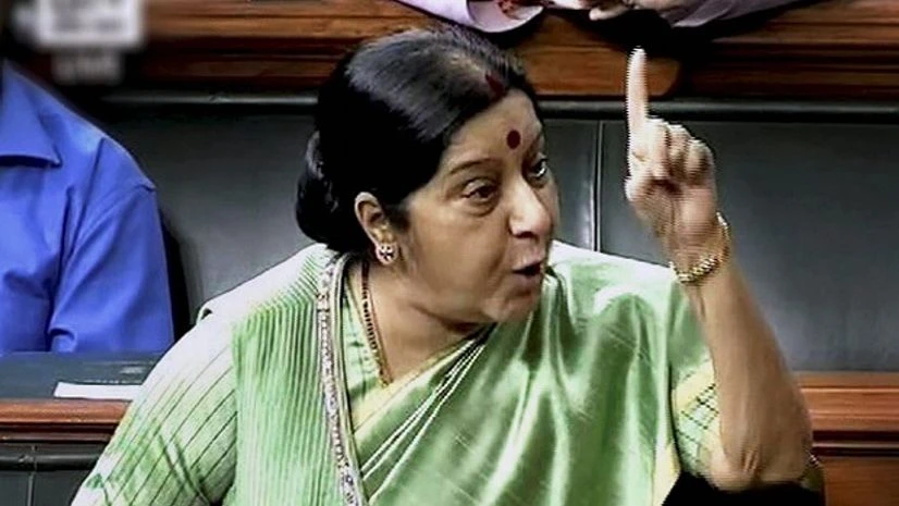 Photo: PTI External Affairs Minister, Sushma Swaraj, Lok Sabha, New Delhi