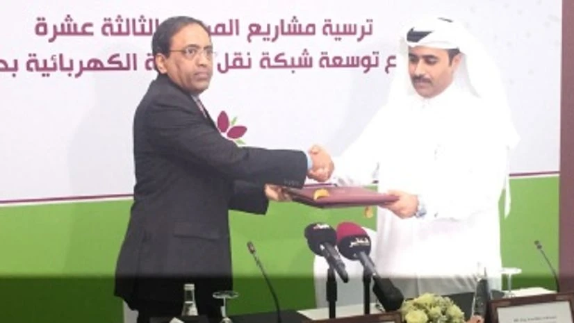 L&T's S N Subrahmanyan (left) & Kahramma's Eng Essa bin Hilal Al Kuwari L&T's S N Subrahmanyan (left) & Kahramma's Eng Essa bin Hilal Al Kuwari