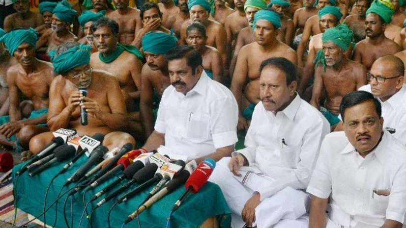 Edappadi Palaniswami, Farmers protest Edappadi Palaniswami, Farmers protest