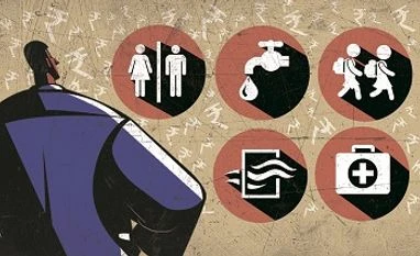 Privatisation, India style Illustration by Ajay Mohanty