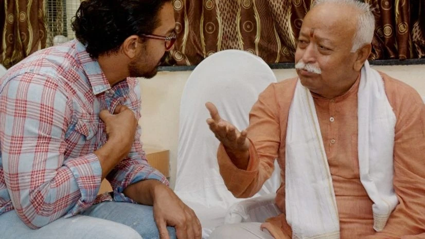 Mohan Bhagwat, Amir Khan Mohan Bhagwat, Amir Khan