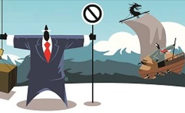 Liberal international economic order dead? Illustration by Binay Sinha