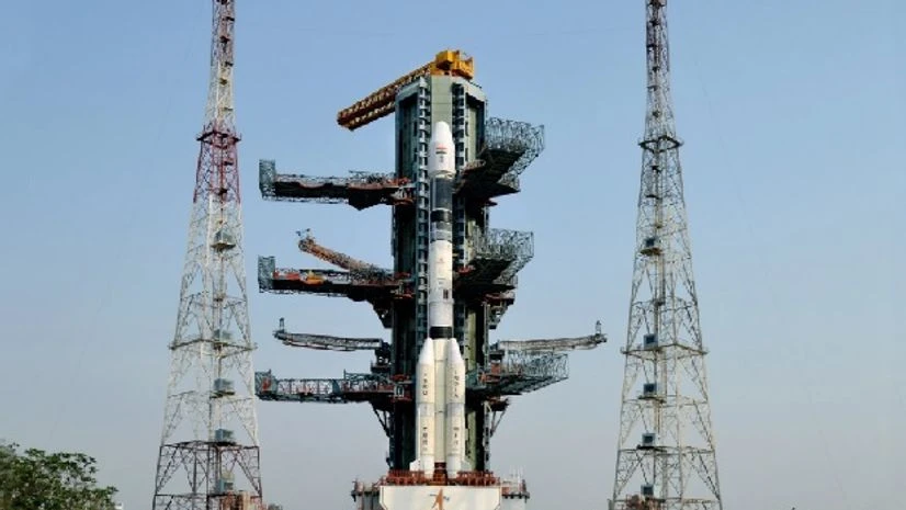 GSLV-F09/GSAT-9 at the launch pad. Photo: Isro GSLV-F09/GSAT-9 at the launch pad. Photo: Isro