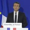 Incoming French president Emmanuel Macron speaks after his victory in presidential runoff, at his campaign headquarters in Paris. Photo: AP/PTI