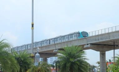 No Monday blues as Kochi Metro begins operation from today Kochi Metro taking a trial run at Edappally Photo: Twitter