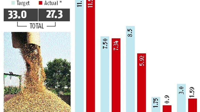 Government may end up buying less than 30 million tonnes of wheat Government may end up buying less than 30 million tonnes of wheat
