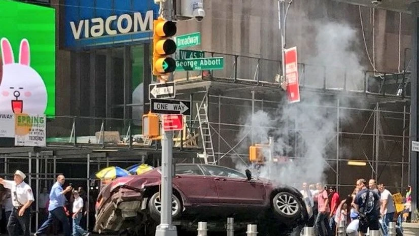 New York car accident, car accident, Times Square, New York New York car accident, car accident, Times Square, New York