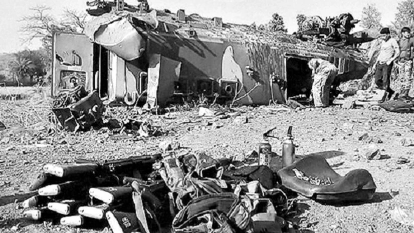 A file photo of CRPF personnel inspecting the remains of an anti-landmine vehicle that was blown up by Naxals in Madadi village in the Dantewada district of Chhattisgarh A file photo of CRPF personnel inspecting the remains of an anti-landmine vehicle that was blown up by Naxals in Madadi village in the Dantewada district of Chhattisgarh