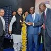 Finance Minister Arun Jaitley at the inauguration of the annual meeting of the African development bank in Gandhinagar on Monday.