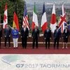 European Council President, Donald Tusk, Tusk, Canadian PM, Justin Trudeau, Trudeau, German Chancellor, Angela Merkel, Merkel, US President, Donald Trump, Trump, Italian PM, Paolo Gentiloni, Gentiloni, French President, Emmanuel Macron, Macron, Japan