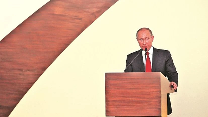 Russian President Vladimir Putin speaks at an India-Russia Annual Summit in Goa last year. Annual summit meetings have imparted strong momentum to the relationship between the two nations Photo: Reuters Russian President Vladimir Putin speaks at an India-Russia Annual Summit in Goa last year. Annual summit meetings have imparted strong momentum to the relationship between the two nations Photo: Reuters