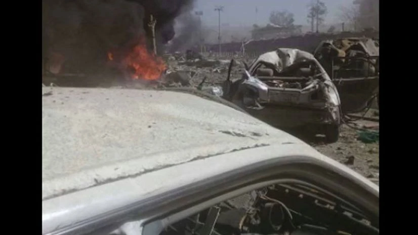 Picture of immediate aftermath of Kabul explosion. ANI Picture of immediate aftermath of Kabul explosion. ANI