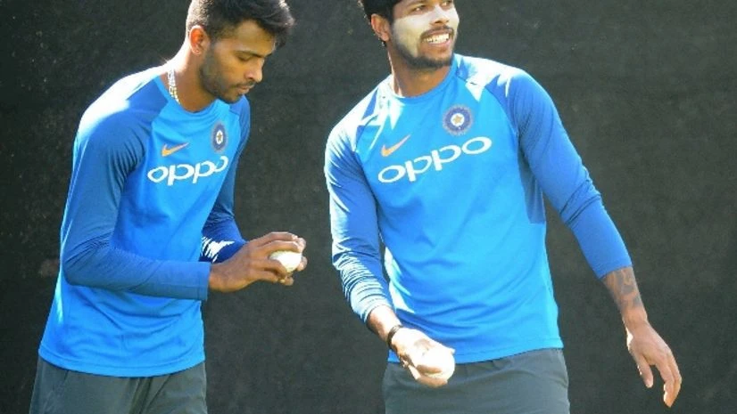 Birmingham : India's Hardik Pandya, left, and Umesh Yadav bowl in the nets during a practice session ahead of their ICC Champions Trophy Group B match against Pakistan at Edgbaston in Birmingham. Photo: AP/PTI Birmingham : India's Hardik Pandya, left, and Umesh Yadav bowl in the nets during a practice session ahead of their ICC Champions Trophy Group B match against Pakistan at Edgbaston in Birmingham. Photo: AP/PTI