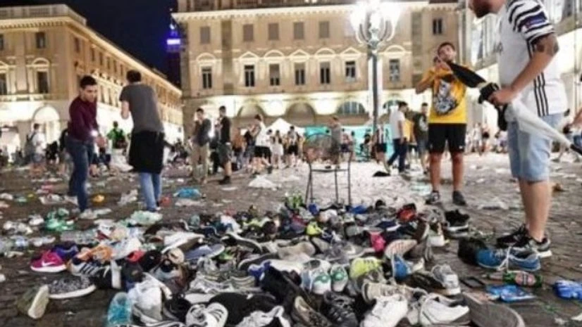 Turin stampede, Chamion Legaue final, Turin Turin stampede, Chamion Legaue final, Turin