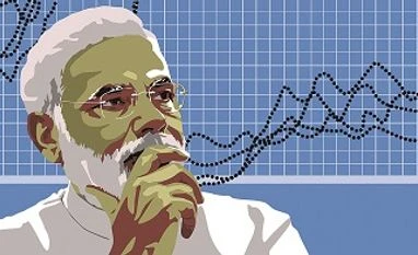 The 'Modi Slowdown' Illustration by Binay Sinha