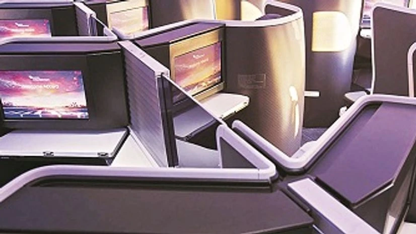 Air hostess, air plane Future of business-class seats