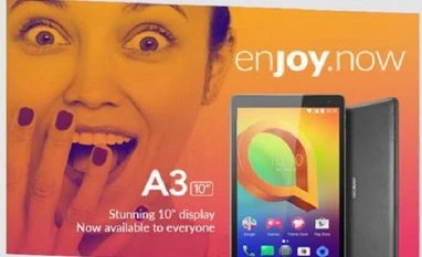 Alcatel A3 10 tablet with 4G support, Android Nougat launched for Rs 9,999 Alcatel A3 10 tablet