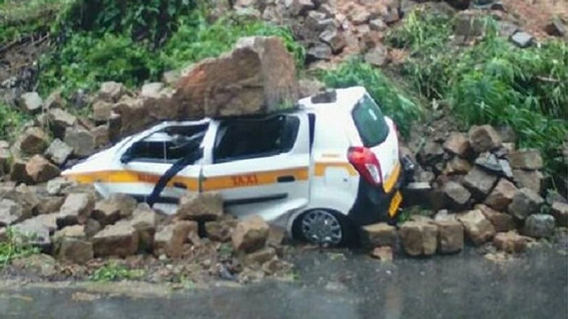 Mizoram floods. Photo: Doordarshan Twitter handle Mizoram floods. Photo: Doordarshan Twitter handle
