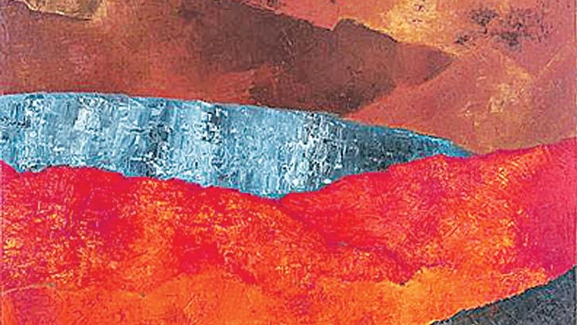 One of Akbar Padamsee’s landscapes One of Akbar Padamsee’s landscapes