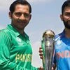 India skipper Virat Kohli (right) with his Pakistan counterpart Sarfraz Ahmed along with Champions Trophy on the eve of their team's clash in the final tie of 2017 Champions Trophy, at the Oval cricket ground in London. File Photo: PTI
