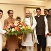 Amit Shah, Uddhav Thackeray, Devendra Fadnavis
