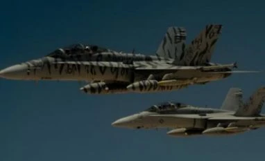 US shoots down Syria warplane that 'hit allies' close to Raqqa Two U.S. Marine Corps F-18 Super Hornets depart after receiving fuel from a 908th Expeditionary Air Refueling Squadron KC-10 Extender during a flight in support of Operation Inherent Resolve. (Photo: Reuters)