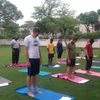 International Yoga Day: Yoga being performed at the USA embassy in Delhi