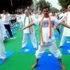 See pics: Hope you practice 'asanas' everyday, says Kejriwal on Yoga Day
