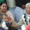 Misa Bharti with Lalu Prasad Yadav