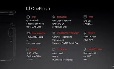 OnePlus 5 sale begins at Amazon India, starting Rs 32,999 for base model OnePlus 5 specifications