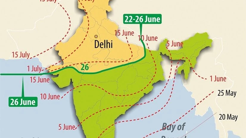 Graph Monsoon may reach Delhi in next 3-4 days; cover most parts of North India