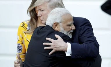 India a pawn? China says India playing into US hands, result to be terrible Prime Minister Narendra Modi meeting the US President Donald Trump, at the delegation level talks at White House, in Washington DC